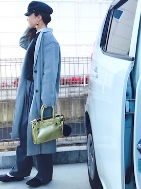 riosa◡̈⃝︎⋆︎*さん（レディース・158cm）の冬コーディネート