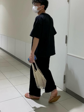 「YSTRDY's TMRRW（イエスタデイズトゥモロー）のアイテム（サンダル）」を使った、Sさん（メンズ・176cm）の春コーディネート