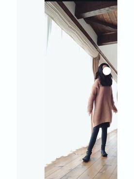 「BACCA（バッカ）のアイテム（ニット/セーター、ブラウン系）」を使った、Yuka Nagataさん（レディース）の秋コーディネート