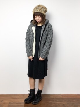 「RNA-N（アールエヌエーエヌ）のアイテム（その他アウター）」を使った、いぴさん（レディース・152cm）の冬コーディネート