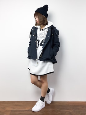 「CLEARIMPRESSION （クリアインプレッション）のアイテム（ジャケット/アウター）」を使った、いぴさん（レディース・152cm）の冬コーディネート