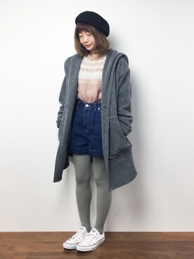 「AVAN LILY（アヴァンリリィ）のアイテム（その他アウター）」を使った、いぴさん（レディース・152cm）の冬コーディネート