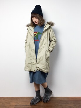 「ichi（イチ）のアイテム（ジャケット/アウター）」を使った、いぴさん（レディース・152cm）の冬コーディネート