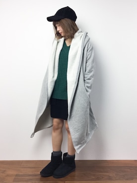 「coca（coca）（コカ）のアイテム（ダウンジャケット/コート）」を使った、いぴさん（レディース・152cm）の冬コーディネート