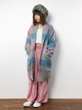 「ゆるカジ」｜「アイテム（その他アウター）」を使った、いぴさん（レディース・152cm）の冬コーディネート
