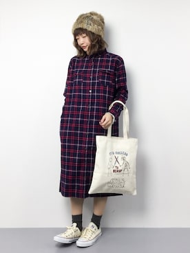 「KBF BOX（ケービーエフ ボックス）のアイテム」を使った、いぴさん（レディース・152cm）の冬コーディネート