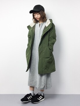 「INNOCENT BLUE（イノセントブルー）のアイテム（ジャケット/アウター）」を使った、いぴさん（レディース・152cm）の冬コーディネート