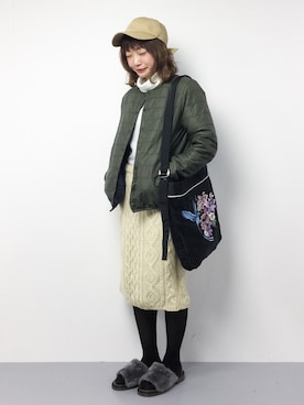 「Samansa Mos2（サマンサ モスモス）のアイテム（ジャケット/アウター）」を使った、いぴさん（レディース・152cm）の冬コーディネート