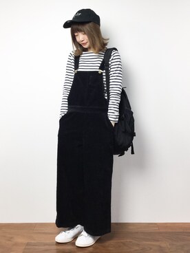 「Factor=（ファクターイコール）のアイテム（オールインワン・サロペット）」を使った、いぴさん（レディース・152cm）の冬コーディネート