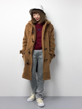 「unrelaxing（アンリラクシング）のアイテム（ジャケット/アウター）」を使った、いぴさん（レディース・152cm）の冬コーディネート