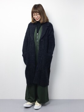 「ゆるカジ」｜「アイテム（その他アウター）」を使った、いぴさん（レディース・152cm）の冬コーディネート