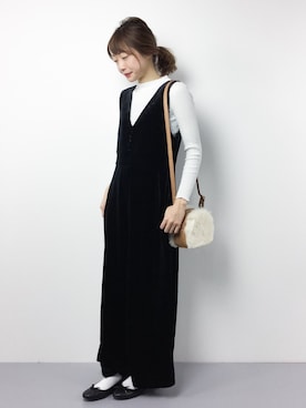 「clear（クリア）のアイテム（オールインワン・サロペット）」を使った、いぴさん（レディース・152cm）の冬コーディネート