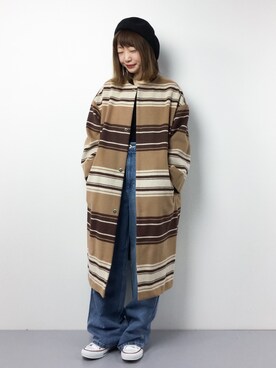 「So 1:1（ソウワンバイワン）のアイテム（その他アウター）」を使った、いぴさん（レディース・152cm）の冬コーディネート