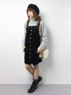 「jouetie（ジュエティ）のアイテム（オールインワン・サロペット）」を使った、いぴさん（レディース・152cm）の冬コーディネート