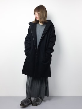 「unrelaxing（アンリラクシング）のアイテム（その他アウター）」を使った、いぴさん（レディース・152cm）の冬コーディネート