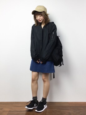 「L.H.P（エルエイチピー）のアイテム（MA-1）」を使った、いぴさん（レディース・152cm）の冬コーディネート