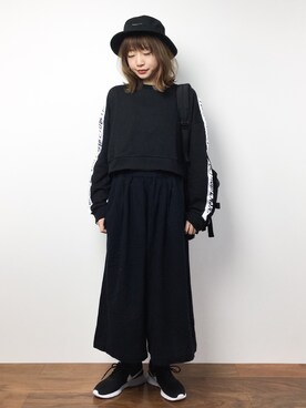 「WC（ダブル シー）のアイテム（スウェット）」を使った、いぴさん（レディース・152cm）の冬コーディネート