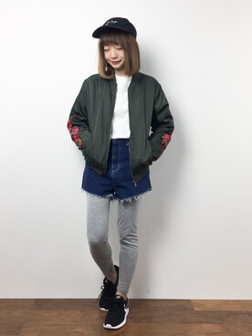 「SpRay（スプレイ）のアイテム（ブルゾン）」を使った、いぴさん（レディース・152cm）の冬コーディネート