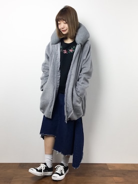 「anap mimpi（アナップミンピ）のアイテム（その他アウター）」を使った、いぴさん（レディース・152cm）の冬コーディネート