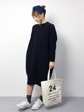 「mercibeaucoup,（メルシーボークー）のアイテム（ワンピース/ドレス）」を使った、いぴさん（レディース・152cm）の冬コーディネート