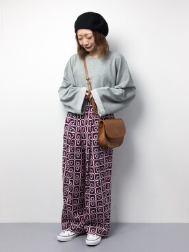 「coca（coca）（コカ）のアイテム（スウェット）」を使った、いぴさん（レディース・152cm）の冬コーディネート