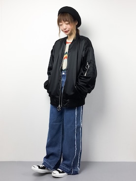 「Chica（チカ）のアイテム（ジャケット/アウター）」を使った、いぴさん（レディース・152cm）の冬コーディネート