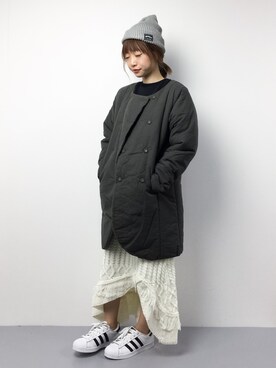 「Samansa Mos2（サマンサ モスモス）のアイテム（ジャケット/アウター）」を使った、いぴさん（レディース・152cm）の冬コーディネート