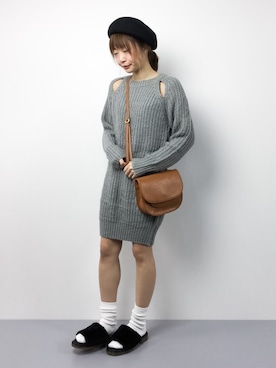 「AMBIENT（アンビエント）のアイテム（ワンピース/ドレス）」を使った、いぴさん（レディース・152cm）の冬コーディネート