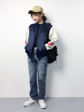 「AVAN LILY（アヴァンリリィ）のアイテム（ジャケット/アウター）」を使った、いぴさん（レディース・152cm）の冬コーディネート