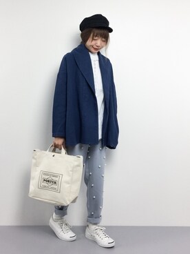 「Samansa Mos2（サマンサ モスモス）のアイテム（その他アウター）」を使った、いぴさん（レディース・152cm）の春コーディネート
