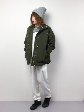 「HusHusH（ハッシュアッシュ）のアイテム（ブルゾン）」を使った、いぴさん（レディース・152cm）の春コーディネート