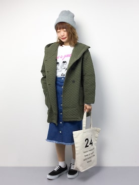 「LBC（エルビーシー）のアイテム（ブルゾン）」を使った、いぴさん（レディース・152cm）の春コーディネート