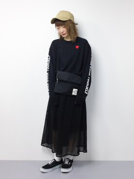 「WC（ダブル シー）のアイテム（スウェット）」を使った、いぴさん（レディース・152cm）の春コーディネート