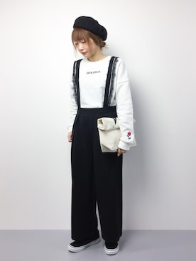 「WC（ダブル シー）のアイテム（スウェット）」を使った、いぴさん（レディース・152cm）の春コーディネート