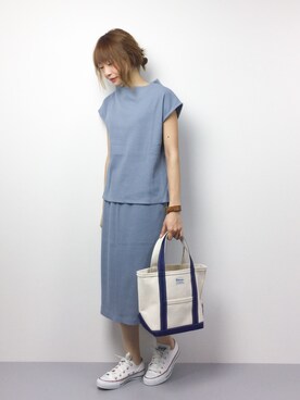「SEVENDAYS=SUNDAY（セブンデイズサンデイ）のアイテム（つなぎ/オールインワン）」を使った、いぴさん（レディース・152cm）の春コーディネート