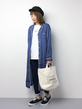 「ゆるカジ」｜「アイテム（ワンピース/ドレス）」を使った、いぴさん（レディース・152cm）の春コーディネート