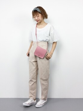 「Another Edition」｜「アイテム（カーゴパンツ）」を使った、いぴさん（レディース・152cm）の春コーディネート