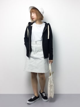 「titivate（ティティベイト）のアイテム（パーカー）」を使った、いぴさん（レディース・152cm）の夏コーディネート