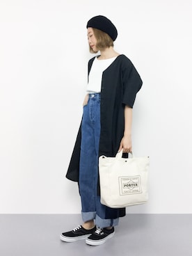 「ゆるカジ」｜「アイテム（ワンピース/ドレス）」を使った、いぴさん（レディース・152cm）の夏コーディネート