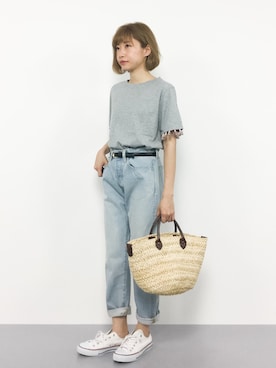 「JOURNAL STANDARD LUXE（ジャーナルスタンダード　ラックス）のアイテム（パンツ）」を使った、いぴさん（レディース・152cm）の夏コーディネート