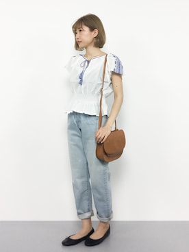 「JOURNAL STANDARD LUXE（ジャーナルスタンダード　ラックス）のアイテム（パンツ）」を使った、いぴさん（レディース・152cm）の夏コーディネート