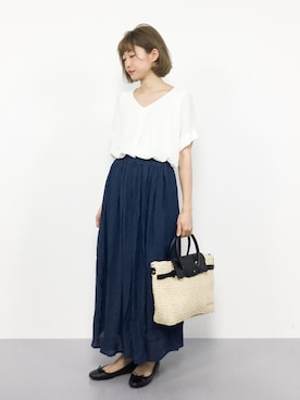 「HusHusH（ハッシュアッシュ）のアイテム」を使った、いぴさん（レディース・152cm）の夏コーディネート