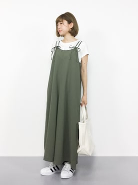 「スーパースター」｜「アイテム（オールインワン・サロペット）」を使った、いぴさん（レディース・152cm）の夏コーディネート