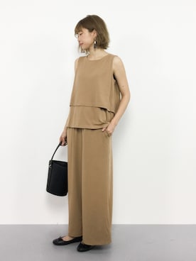 「アイテム（サロペット/オーバーオール、イエロー系）」を使った、いぴさん（レディース・152cm）の夏コーディネート