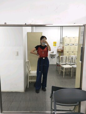 「INHERIT（インヘリット）のアイテム」を使った、Lucy Xiaoさん（レディース・163cm）の春コーディネート