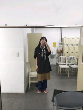 「INHERIT（インヘリット）のアイテム」を使った、Lucy Xiaoさん（レディース・163cm）の春コーディネート