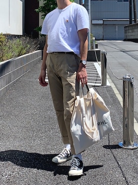 「ADER error（アーダーエラー）のアイテム（レッグウェア）」を使った、ずーまさん（メンズ・170cm）の夏コーディネート