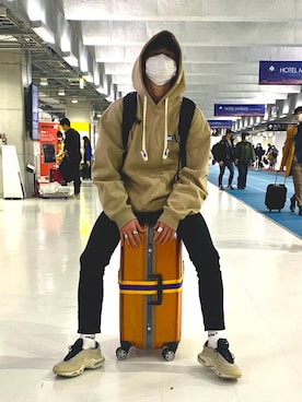 「ADER error（アーダーエラー）のアイテム（レッグウェア）」を使った、ずーまさん（メンズ・170cm）の春コーディネート