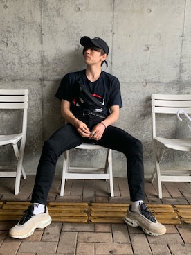 「ADER error（アーダーエラー）のアイテム（帽子）」を使った、ずーまさん（メンズ・170cm）の夏コーディネート