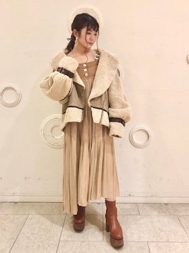 「REDYAZEL（レディアゼル）のアイテム（ブルゾン）」を使った、natsumi0624さん（レディース・150cm）の秋コーディネート